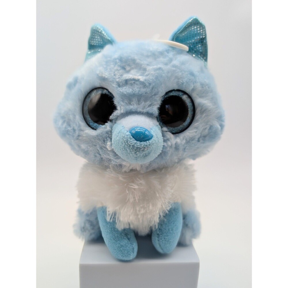 Aurora YooHoo & Friends Blue White Artic Fox Plush Stuffed Animal 2017 6 in RARE